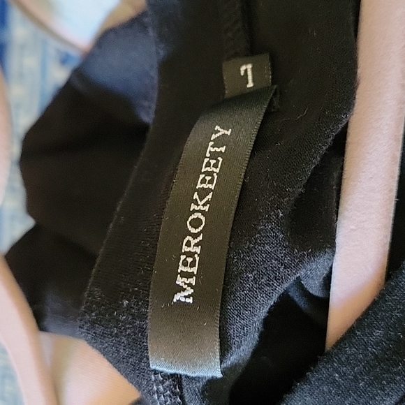 Merokeety sz L Cute Black Comfortable w/pockets Tshirt DRESS - Picture 4 of 4